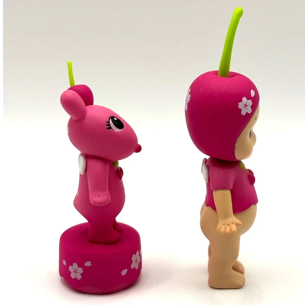 Set of 2 New Unbranded Kewpie/Angel Mini Figures, Dark Cherry Costume, Blind Bx